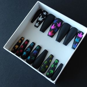 NOVA NAILS | "PSYCHEDELIC" LONG COFFIN